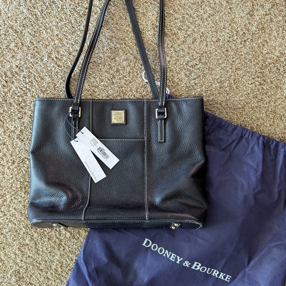 Dooney & Bourke Lexington Black Leather Tote Bag
